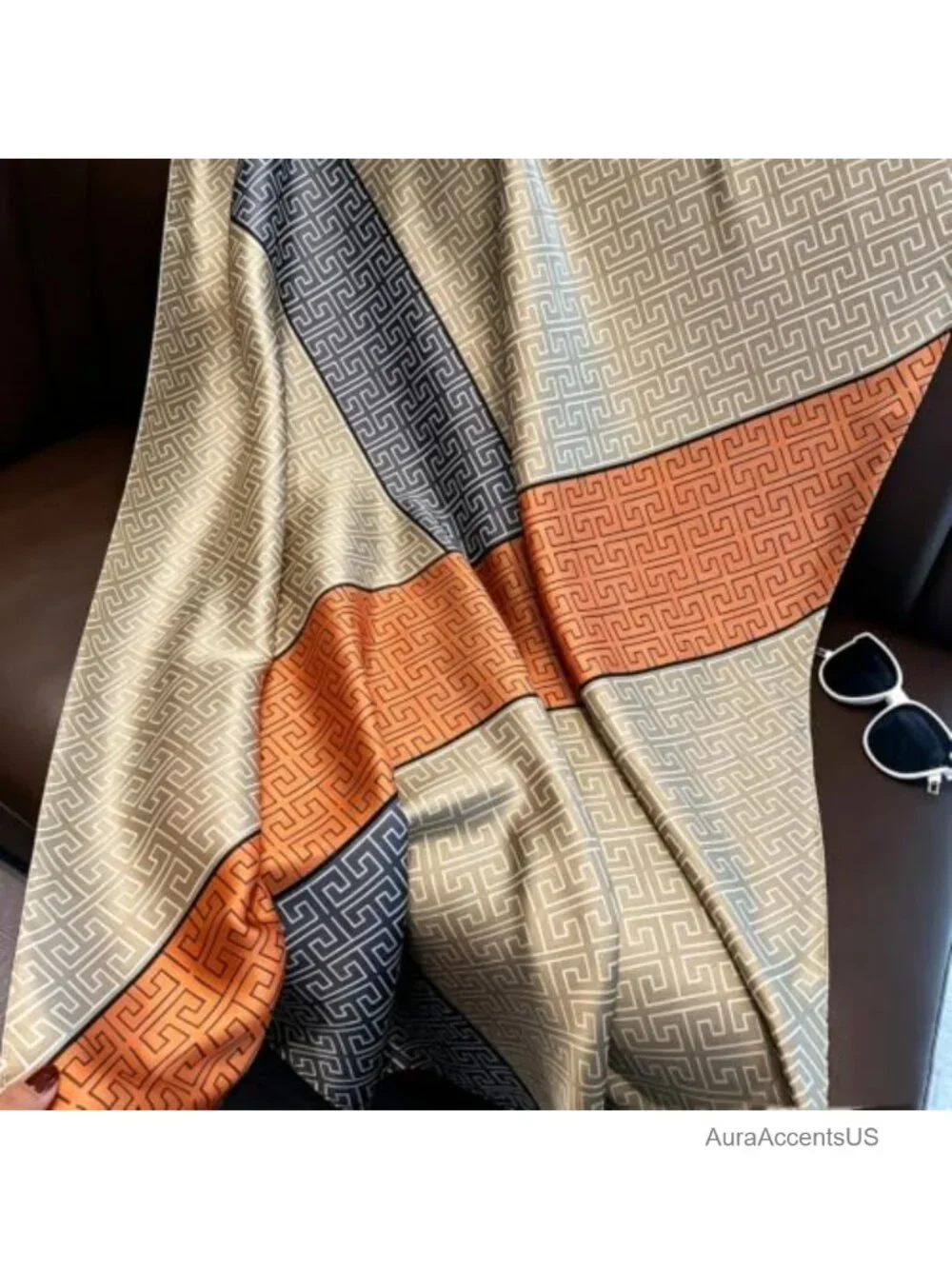 Oversized Silk Scarf Lightweight Satin Shawl Wrap